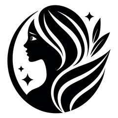 Beauty care logo vector art illustration.

