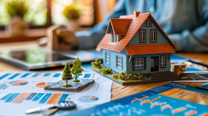 real estate agent graphic on tablet