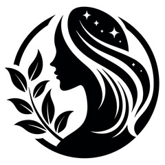 Beauty care logo vector art illustration.
