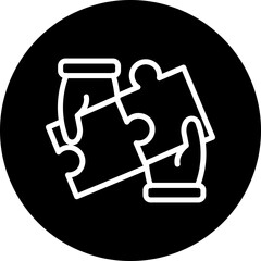 Collaboration Vector Line White Circle Black