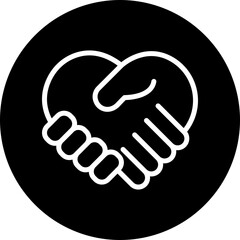 Mutual Agreement Vector Line White Circle Black