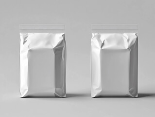 mockup Packing Package Airtight , Silver Color ,Not Transparent Sealed , For Postal Parcels , Bulk Ingredients