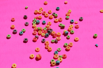 Close up of Colorful Cereal 