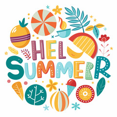 summer tshirt eps vector design