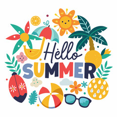 summer tshirt eps vector design