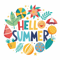 summer tshirt eps vector design