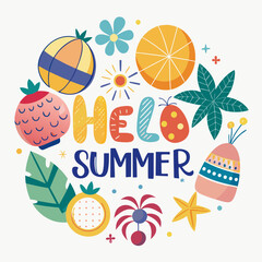 summer tshirt eps vector design