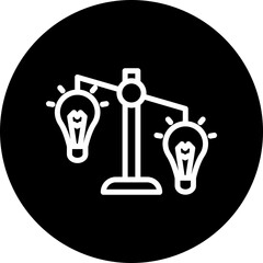 Idea Prioritization Vector Line White Circle Black