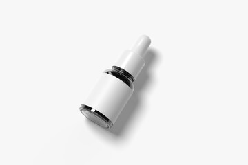 Dropper bottle mockup on a white background