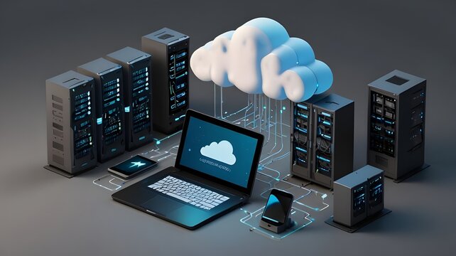 The concept of cloud computing and remote data storage generative Ai