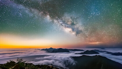 Obraz premium Space nebula and galaxy