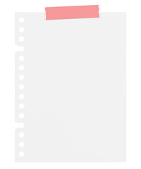 3D note paper. 3D illustration.