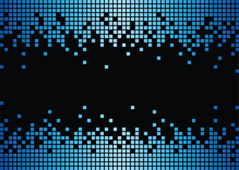 A background texture of digital pixels dripping on a background with copy space