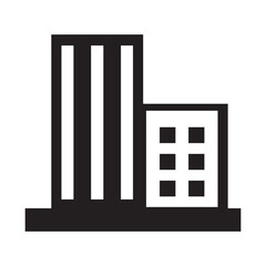 Vector Simple Isolated Building Icon. . isolated on white background Vector illustration. EPS 10/AI