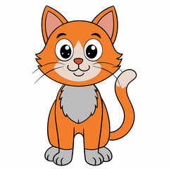 Black cat, cat vector illustration, animal vector art, cat silhouette, pet vector icon, eps, cartoon cat