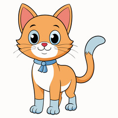 Black cat, cat vector illustration, animal vector art, cat silhouette, pet vector icon, eps, cartoon cat