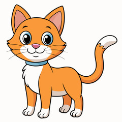 Black cat, cat vector illustration, animal vector art, cat silhouette, pet vector icon, eps, cartoon cat