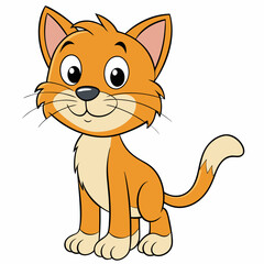 Black cat, cat vector illustration, animal vector art, cat silhouette, pet vector icon, eps, cartoon cat