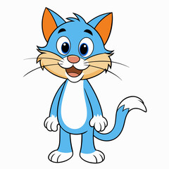 Black cat, cat vector illustration, animal vector art, cat silhouette, pet vector icon, eps, cartoon cat