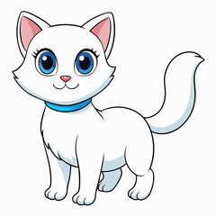 Black cat, cat vector illustration, animal vector art, cat silhouette, pet vector icon, eps, cartoon cat