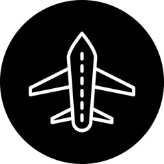 Plane Vector Line White Circle Black