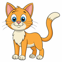 Black cat, cat vector illustration, animal vector art, cat silhouette, pet vector icon, eps, cartoon cat