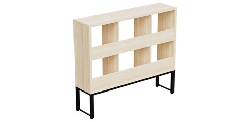 Versatile and Elegant Shelf and Cabinet for Home and Office - Perfect for Organized Stylish and Luxury Interiors - 3d model render realistic realism - png - transparent background