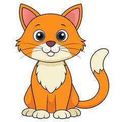 Black cat, cat vector illustration, animal vector art, cat silhouette, pet vector icon, eps, cartoon cat