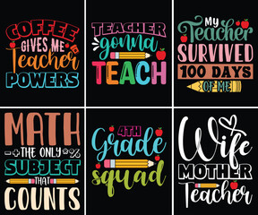 Fototapeta premium Teacher, Teacher SVG Design, Teacher SVG Design New, Teacher SVG Bundle, SVG, T-shirt, SVG Design, Shirt Design, T-shirt, Quotes Cricut, SVG Silhouette