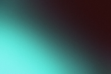 Black turquoise blue abstract Blurred Background for Light Overlay. Color gradient. Rough grunge grain noise. Dusted Backgound. Dark green glowing grainy gradient background, noise texture effect