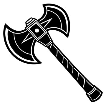 black axe weapon isolated