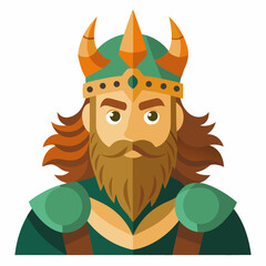  Leif  Erikson Silhouette,   vector,  illustration.
