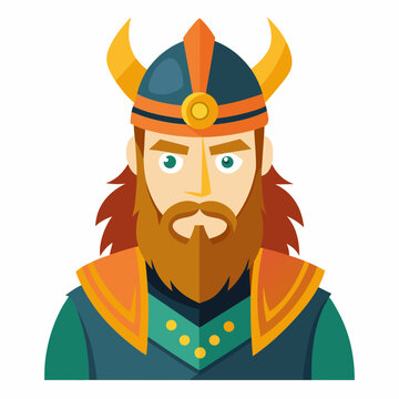  Leif  Erikson Silhouette,   vector,  illustration.
