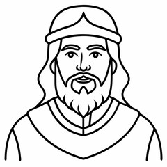  Leif  Erikson Silhouette,   vector,  illustration.
