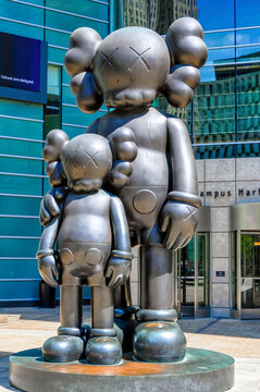 Art statue named Waiting by Kaws, Detroit, USA
