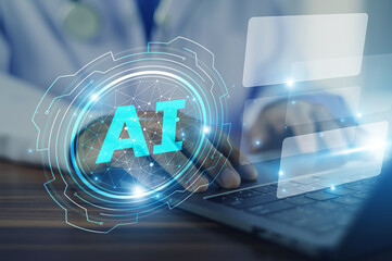 A doctor uses AI for document management to organize patient records efficiently, streamline workflows, enhance accuracy, and ensure quick access to critical medical information.