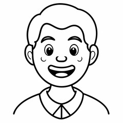 smile day, (smiling face)  Silhouette Vector illustration
