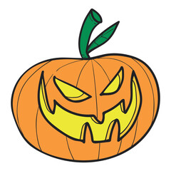 Collection of hand drawn Halloween doodle Symbols