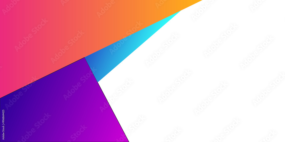 Poster geometric background with modern gradient color. vector abstract shape element.