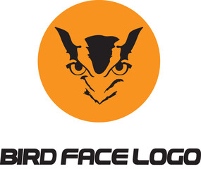 Bird Face Logo design template 