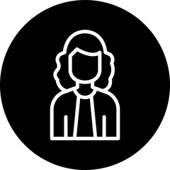 Judge Vector Line White Circle Black