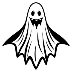 halloween ghosts, ghost vector illustration, ghost vector art, halloween ghosts silhouette, halloween vector icon, eps, cartoon ghost