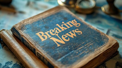 A magazine page with the headline "Breaking News" in detailed and accurate text and images