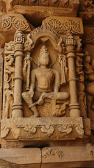 India, Madhya Pradesh, Sihoniya, Beautiful Carvings of Hindu Deities on the Kakanmath Temple, this 11th Century Monument Dedicated to Lord Shiva. 