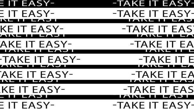 animated take it easy typography  