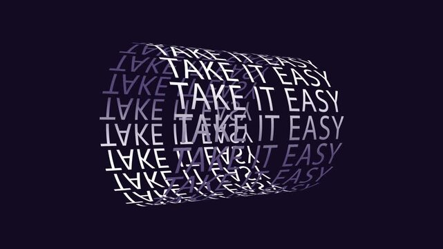 animated take it easy typography  