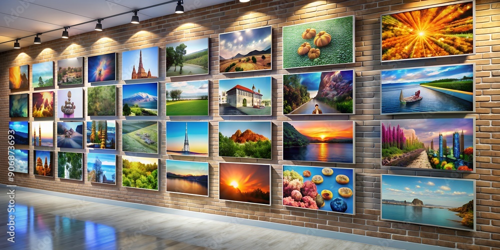 Poster a picture on a wall informative vibrant engaging generative by ai