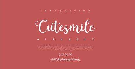 Hand drawn typeface. Handwritten script alphabet isolated on white background. Handmade alphabet for your designs logo, posters, invitations, cards, etc.