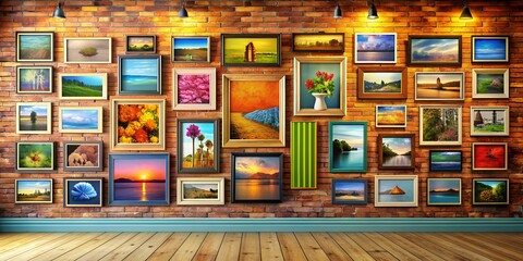 A picture on a wall informative Vibrant engaging AI Generative