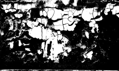 Wall Painted with Colorful Old Peeling Paints